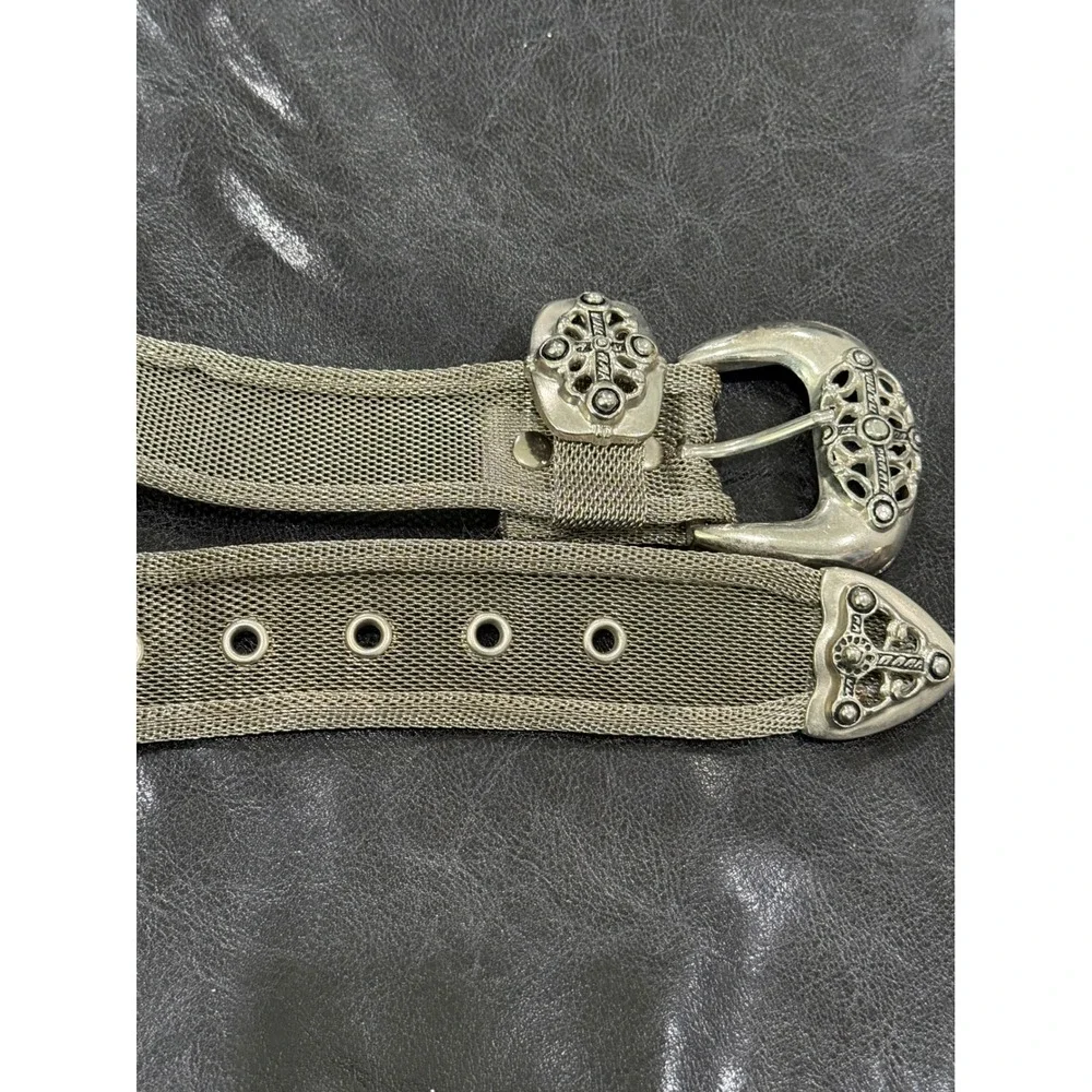 The Limited Silver Mesh Belt Embellished Buckle Statement‎ Accessory 37